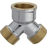 Kirchhoff MS 2-Wege-Verteiler, Chrom, 3/4IG x 3/4AG