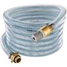 POPPSTAR Saugschlauch 1 7m (ID 25mm, AD 33mm, 4mm Wandstärke), Edelstahlsaugkorb mit Rückschlagventil, Überwurfmutter ID 1 1/4" (41,9mm), Reduzierstück AD 1" (33,3mm)