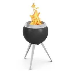 Moon 45 Feuerschale mit hohem Fuß 75 cm Höhe Holzvergaser Technologie