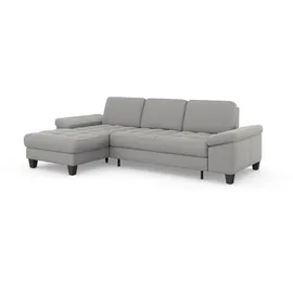 sit&more Ecksofa SIT & MORE "Westham L-Form", silber, B:275cm H:88cm T:172cm, 90% Polyester 10% Polyamid, Sofas, Ecksofa, Recamiere, mit oder ohne Bettfunktion, Bettkasten, Füße wengefarben