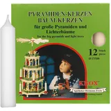 Knox Pyramidenkerzen 17/100 - weiß 12 Stk.