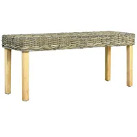 VidaXL Sitzbank 110 cm Natur Kubu-Rattan und Massivholz Mango
