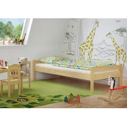 Erst-Holz Bett Kiefer massiv 90x200 Einzelbett Singlebett Massivholz Zubehör wählbar V-60.31-09ohne Zubehör