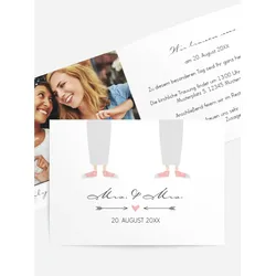 Einladungen zur Hochzeit selbst gestalten mit Spruch und Fotos im Onlinedesigner bei Meine-Kartenmanufaktur.de