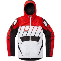 Icon Airform Retro, Textiljacke - Rot/Weiß/Schwarz - M