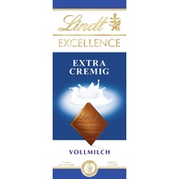 Lindt EXCELLENCE Extra Cremig - Vollmilchschokolade | 100 g Tafel | Zartschmelzende Edel-Milchschokolade mit cremig-milchigem Aroma | Intensiver, langanhaltender Geschmack | Schokoladengeschenk