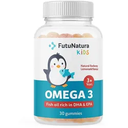 FutuNatura Omega-3 Gummies für Kinder - zur Unterstützung des Gehirns und der Sehkraft Gummibärchen 30 St