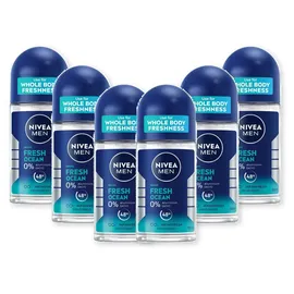 NIVEA Fresh Ocean Deodorant Roll-On 6 x 50 ml