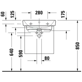 Duravit Waschtischunterbau 1 Auszug 49,0 x 42,6 x 47,8 cm Grau Matt
