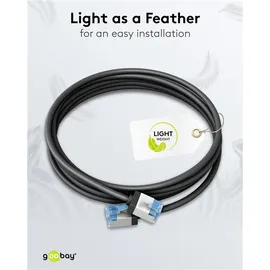 goobay LAN-Kabel Cat.6a 2m schwarz