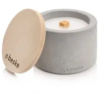Beske Betonfeuer® - Ø14cm Tischfeuer Garten-Fackel Outdoor-Kerze mit Dauerdocht