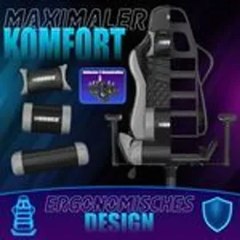 Kesser Gamingstuhl Kunstleder Grau/Schwarz