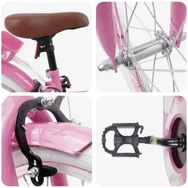 vidaXL Kinderfahrrad 18 Zoll RH 0 cm Hellrosa
