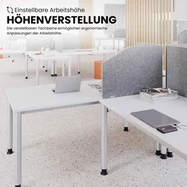 bümö Schreibtisch H-Serie grau / Schwarz