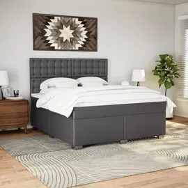vidaXL Boxspringbett 180 x 200 cm Grau