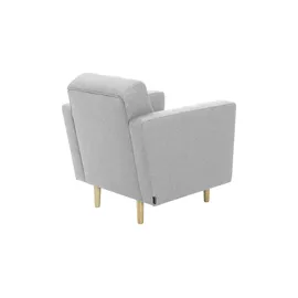 Max Winzer Sessel Jasmin Flachgewebe 75 x 81 x 83 cm Hellgrau mit Kissen