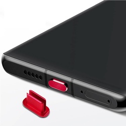 Cadorabo Staubschutzkappen USB C, Mobilgerät Ersatzteile, Rot