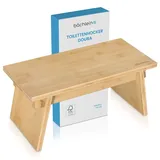 Bächlein Badhocker Doura – Ergonomischer Holz-Toilettenhocker aus FSC-zertifiziertem Bambus, 150 kg Traglast, Nachhaltig & Stabil