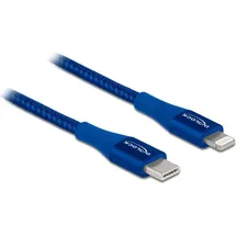 DeLock - Lightning m‰nnlich - USB-C m‰nnlich zu für iPhone, iPad und iPod Blau - f ̧r Apple iPad/iPhone/iPod (Lightning) 85415
