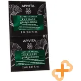 Apivita Express Beauty Augenmaske Ginkgo Biloba 2 x 2 ml