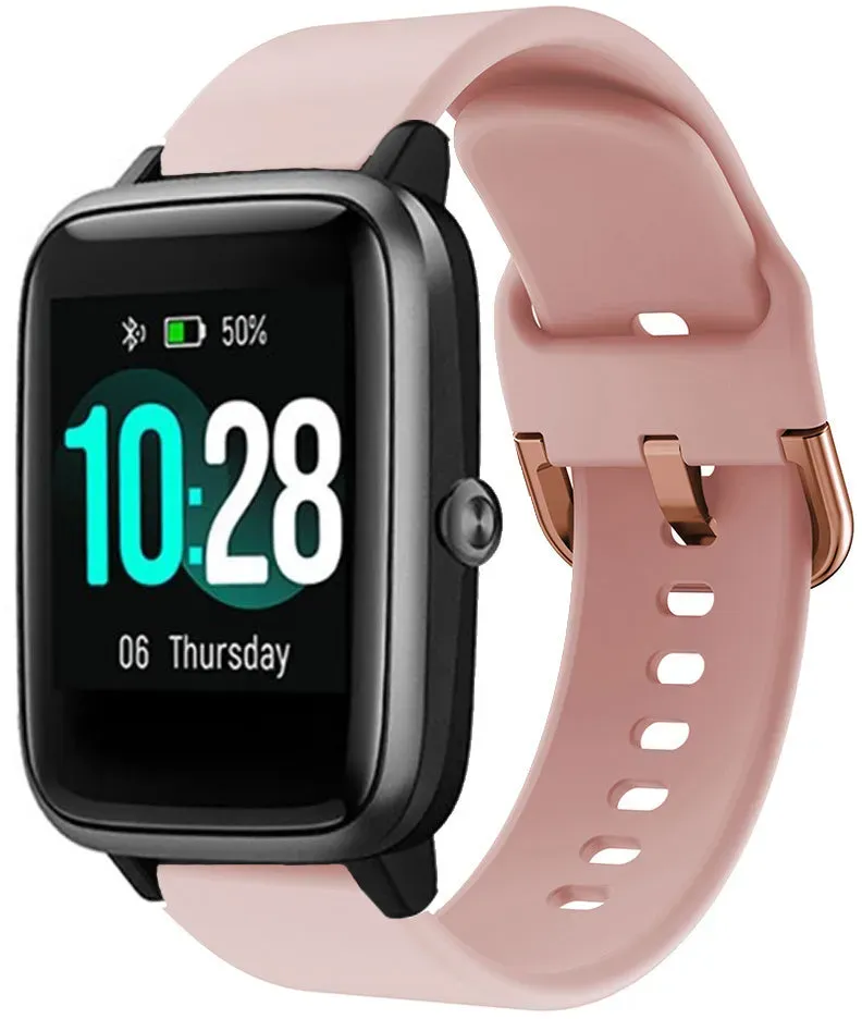 Strap-it ID205L Armband Silikon für ID205L - Hellrosa - Schnallenverschluss