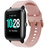Strap-it ID205L Armband Silikon für ID205L - Hellrosa - Schnallenverschluss