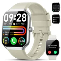 Motast Smartwatch mit Telefonfunktion, 1,96" HD Fitnessuhr Smart Watch Herren Damen, 115+Sportmodi IP68 Wasserdicht Sportuhr