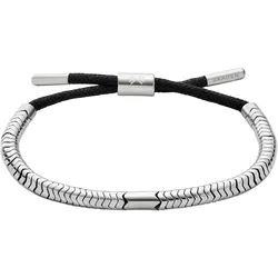 Armband SKAGEN "Schmuck Geschenk Edelstahl Nylon PELLE, SKJM0236040", schwarz (edelstahlfarben, schwarz, anthrazit, anthrazit), Armbänder, Edelstahl-Nylon, Edelstahl, Nylon, mit Hämatit