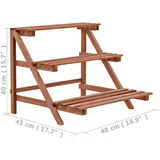 vidaXL 3-Tier Pflanzenständer Zedernholz 48x45x40 cm