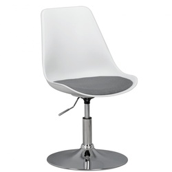 KADIMA DESIGN Trompetenstuhl mit Kunstlederbezug, drehbar, 110 kg Belastbarkeit, chrom-finish Metallkonstruktion