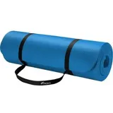 TRESKO Tresko® Yogamatte Fitnessmatte Gymnastikmatte Pilates 185x60x1,0cm blau,