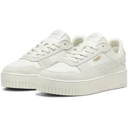Sneaker PUMA "CARINA STREET SD", Gr. 40,5, grau (vapor gray, vapor gray, puma gold), Leder, Synthetik, sportlich, Schuhe