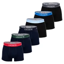 Lacoste Boxershorts 6er Pack Schwarz/Blau/Grau/Dunkelblau/Grün/Rot S