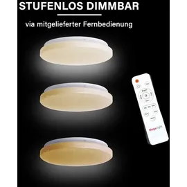 MegaLight LED Deckenleuchte Shining Basic 48cm 32 W, mit Fernbedienung