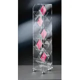 PLACES OF STYLE CD-Regal Remus 33 x 33 x 115 cm Transparent