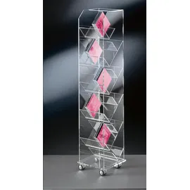 PLACES OF STYLE CD-Regal Remus 33 x 33 x 115 cm Transparent