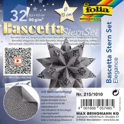 Bastelset Bascetta Stern Pearls anthraz. FOLIA 215/1010 9,5x9,5cm