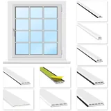 HEXIM Fenstersprossen selbstklebend PVC weiß 1-2 Meter 18x10 mm