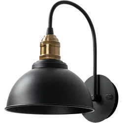 Schwarze Wandleuchte 27x27x36cm WellHome Baikal
