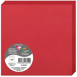 Pollen 250x Doppelkarte Pollen 135x135mm 210g - Kirschrot 2825C