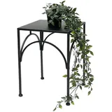 DanDiBo Ambiente DanDiBo Blumenhocker Metall Schwarz Eckig 38 cm Blumenständer Blumensäule 96449 l Pflanzenhocker Modern Pflanzenständer