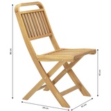 Dehner Gartenstuhl Lima, Klappstuhl aus Akazienholz, 86 x 42 x 59 cm, natur-farben