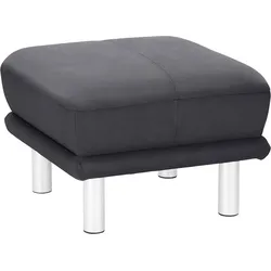 Hocker TRENDMANUFAKTUR, grau (grafit), B:66cm H:44cm T:66cm, Struktur fein (100% Polyester), Microfaser Vintage (100% Polyester), Struktur (100% Polyester), Hocker, Sitzhocker
