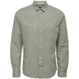 Only & Sons Langarmhemd Slim Fit Grün XL