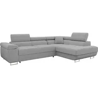 Mirjan24 Ecksofa Torezio Cord mit Bettkasten, Einstellbare Kopfstützen, Sofa mit Schlaffunktion, Eckcouch für Wohnzimmer, L-Form Couch mit Bettfunktion (Poso 110, Seite: Rechts)