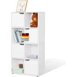 Floordirekt Bücherregal Connecticut 60 x 30 x 120,5 cm Weiß