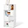 Floordirekt Bücherregal Connecticut 60 x 30 x 120,5 cm Weiß
