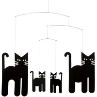Flensted Mobiles Flensted Mobile Cats Black