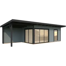 Palmako Gartenhaus Andrea 9,20 x 4,02 m Hellgrau