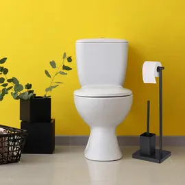 Relaxdays Wc-Garnitur, schwarz